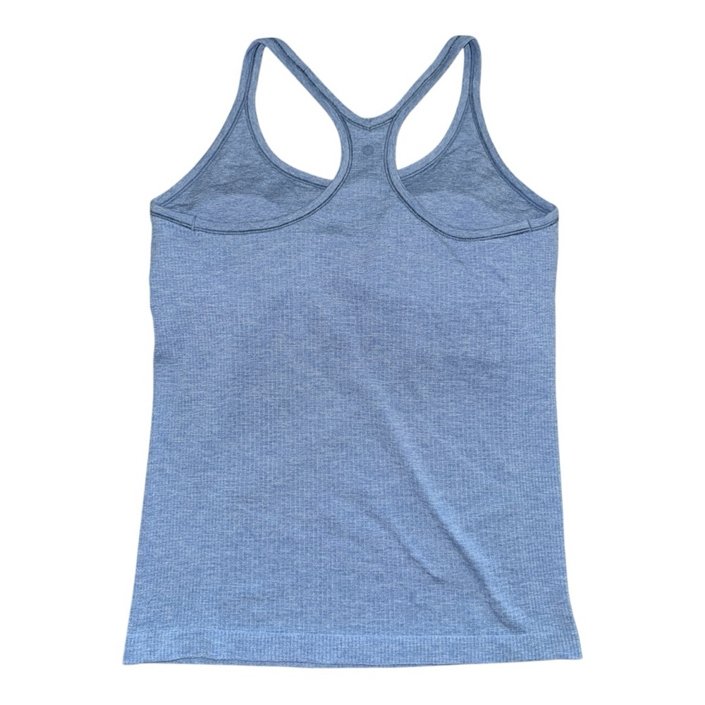 Lululemon Ebb to Street Tank Top B/C Cup Yoga Seamless Washed Denim Size 12 NWT - Picture 4 of 8